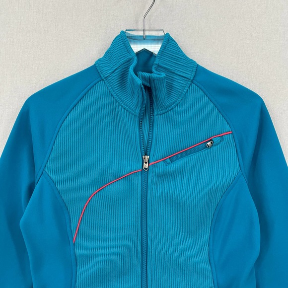 SPYDER Sweater Womens Medium Riviera Blue Essential Mid Weight Core Zip Jacket - Picture 4 of 13
